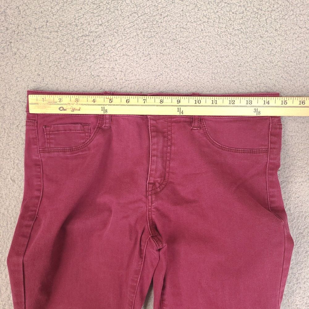 Refuge Skinny‎ Leg Jeans Women's Size 6 Burgundy Red Stretch Mid Rise - Picture 5 of 11